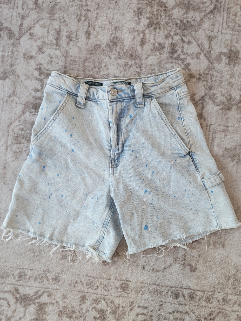 Wild‎ Fable Highest Rise Utility Cutoff Denim Shorts Size 2 Paint Spatter